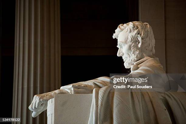 lincoln memorial in washington, dc - abraham lincoln side view stock pictures, royalty-free photos & images