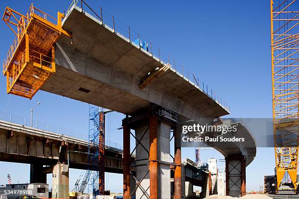 bridge construction, perth amboy, new jersey - estrutura construída - fotografias e filmes do acervo