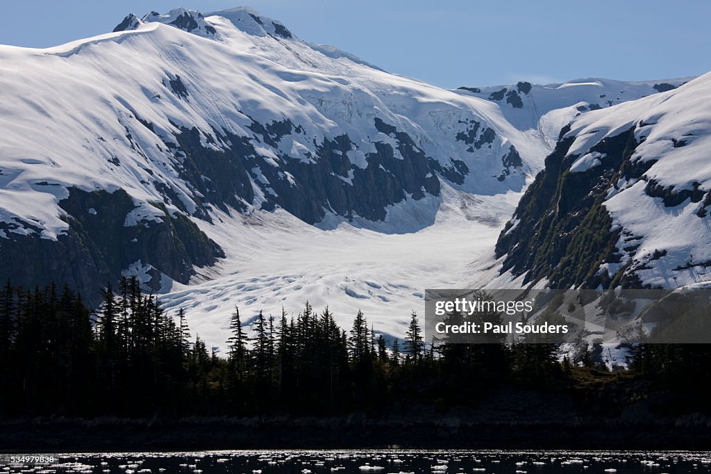 Chugach Range Near Blackstone Glacier in Alaska
