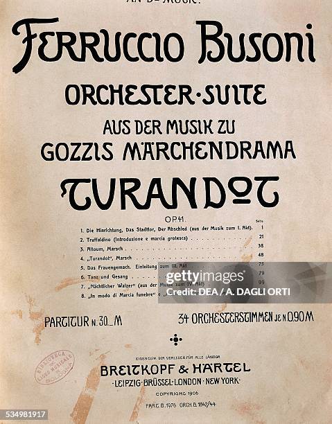 Turandot (Busoni) Photos and Premium High Res Pictures Getty Images