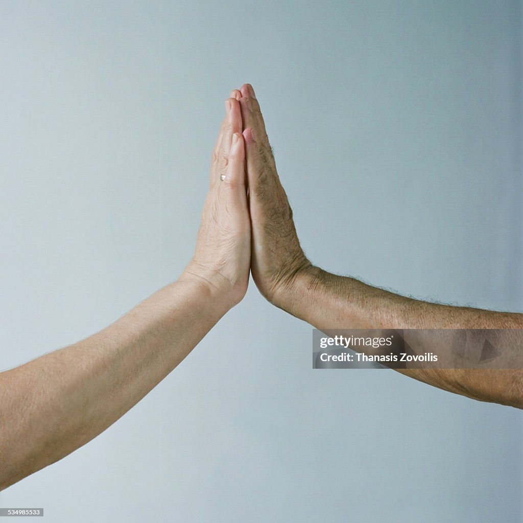 Two hands praying together