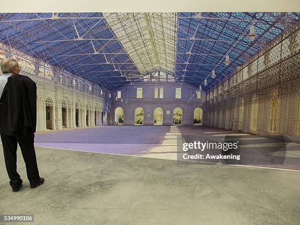 Press preview of the Venice Biennale of Architecture - in the photo view of the Spain Pavilion at Giardini Biennale