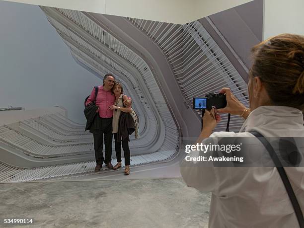 Press preview of the Venice Biennale of Architecture - in the photo view of the Spain Pavilion at Giardini Biennale