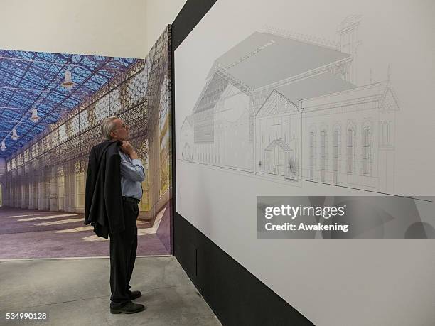 Press preview of the Venice Biennale of Architecture - in the photo view of the Spain Pavilion at Giardini Biennale