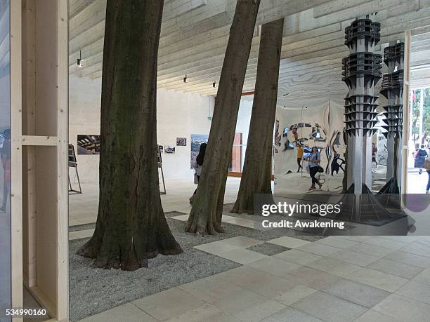 Press preview of the Venice Biennale of Architecture - in the photo view of the Nordic Countries Pavilion at Giardini Biennale