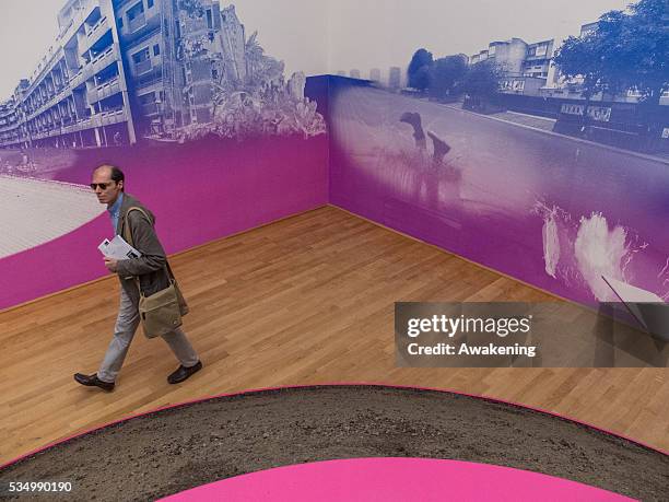 Press preview of the Venice Biennale of Architecture - in the photo view of the Great Britain Pavilion at Giardini Biennale