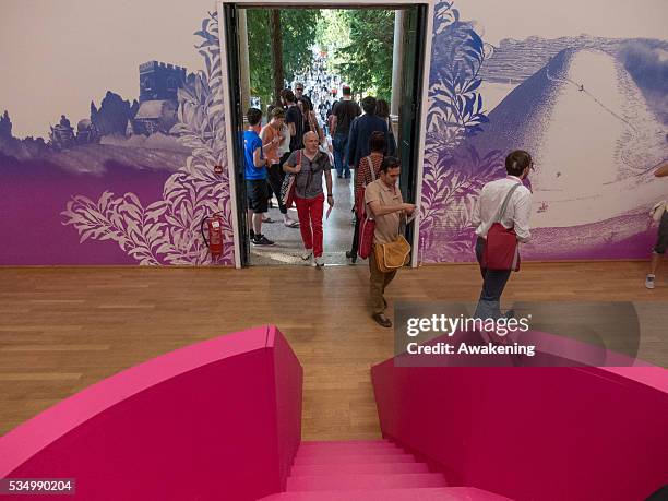 Press preview of the Venice Biennale of Architecture - in the photo view of the Great Britain Pavilion at Giardini Biennale