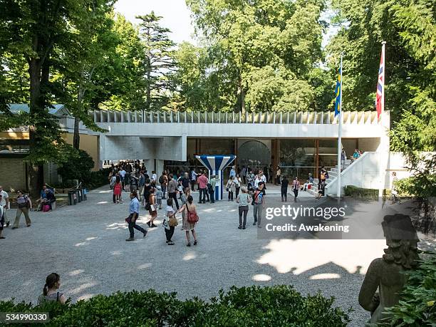 Press preview of the Venice Biennale of Architecture - in the photo view of the Giardini Biennale