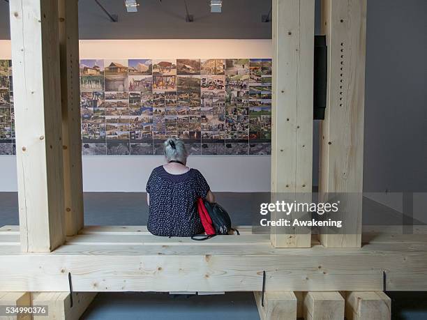 Press preview of the Venice Biennale of Architecture - in the photo view of the Hungary Pavilion at Giardini Biennale