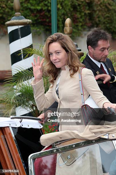 Cristiana Capotondi leaving from Hotel Excelsior during the 71st Venice Film Festival in Venice, Italy