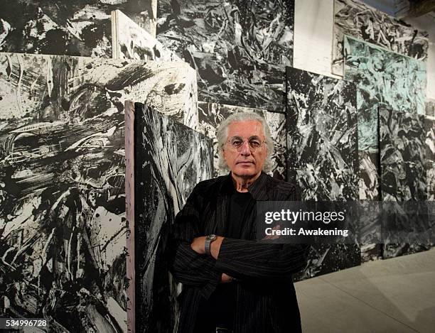 Art critic Germano Celant at the press preview of the exhibition 'Emilio Vedova .....in continuum'