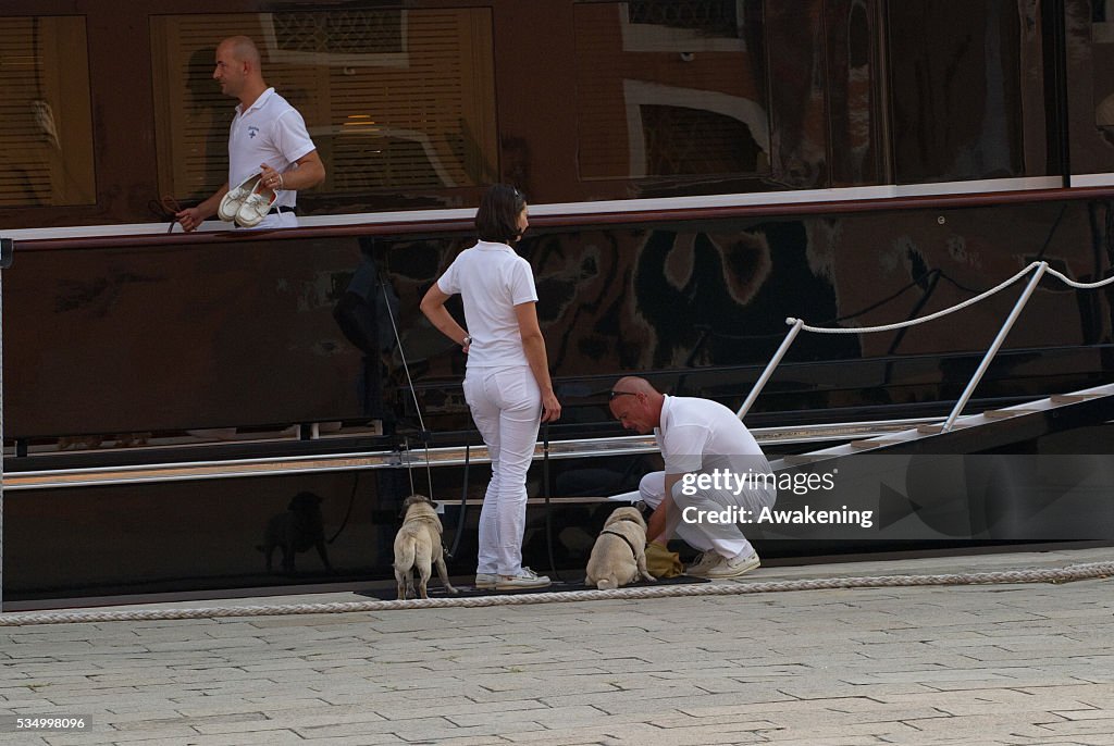 Italy - Super Luxury Yacht Arrivals - 68th International Venice Film Festival