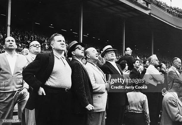 Horseracing Fans at the Belmont Racetrack