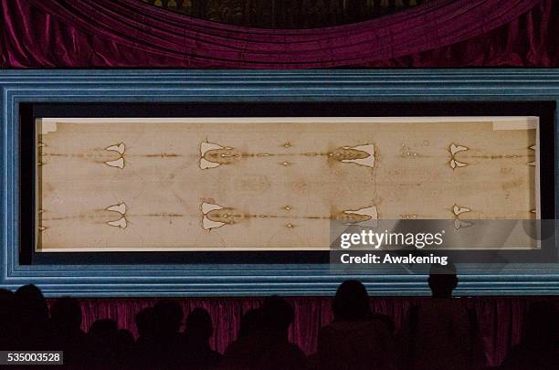 Pilgrims visit the Exposition of the Holy Shroud of Turin