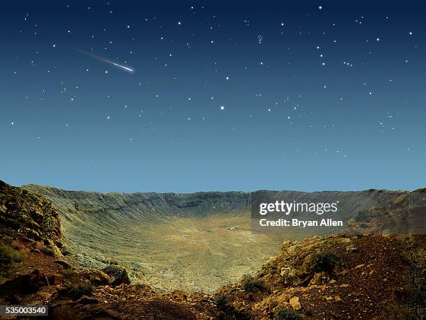 meteor crater - cratera do meteoro arizona imagens e fotografias de stock