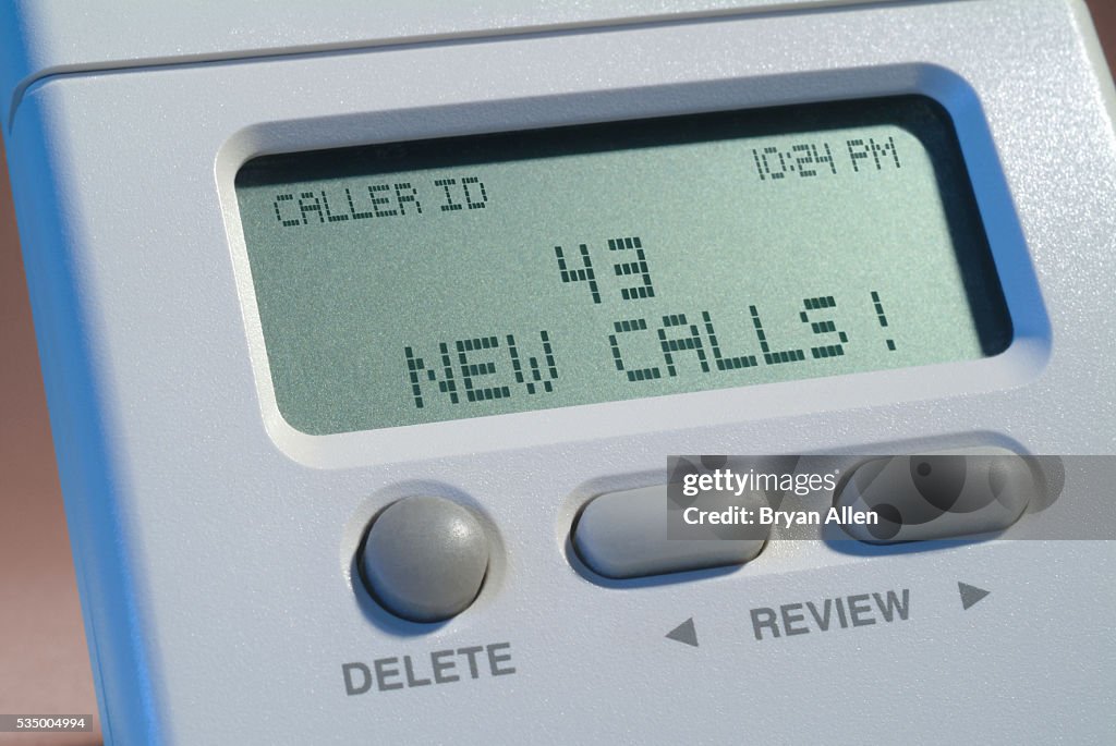 Caller ID Displaying 43 New Calls