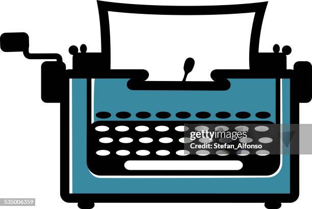 typing machine - typewriter white background stock illustrations