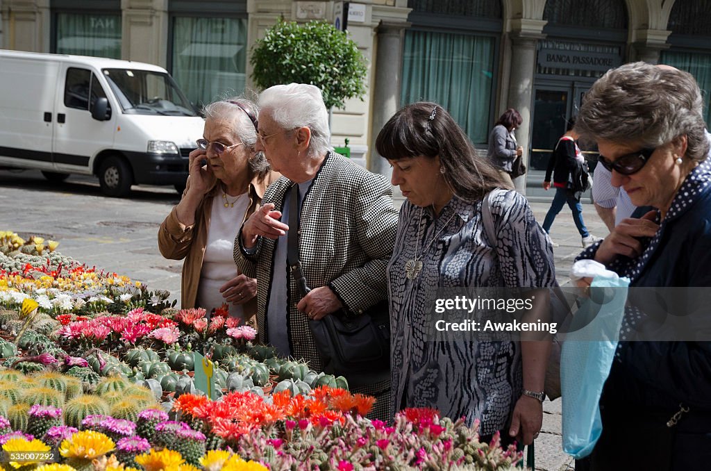 Italy Flor an exhibition market of plants and flowers in Turin