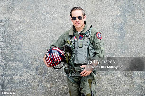 Cosplay enthusiast as Maverick from Top Gun on Day 2 of MCM London Comic Con at The London ExCel on May 28, 2016 in London, England.