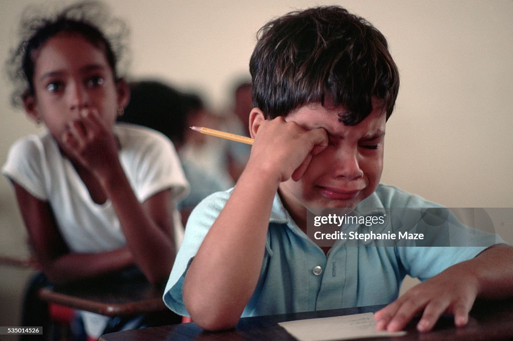 Student Crying At Computer Young Student Crying In Class High-Res Stock Photo - Getty Images