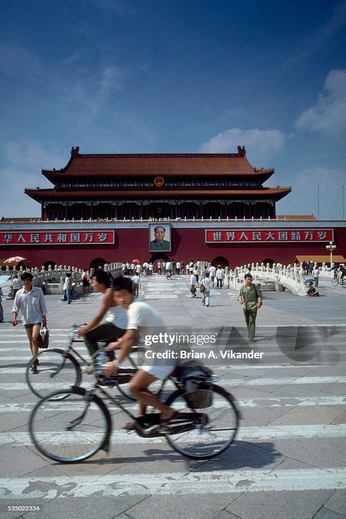 People in Beijing's Tiananmen Square