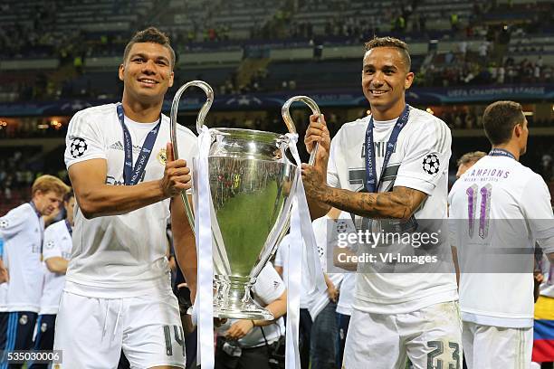 Casemiro of Real Madrid, Danilo of Real Madrid during the UEFA Champions League final match between Real Madrid and Atletico Madrid on May 28, 2016...