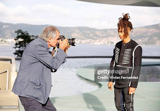 Patrick Demarchelier photographs Jaden Smith during Louis Vuitton 2017 Cruise Collection at MAC Niter on May 28, 2016 in Niteroi, Brazil.