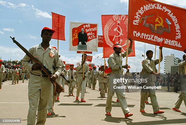 Ethiopian Army Marching on Labor Day