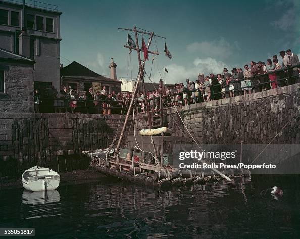 Solantic Raft L'Egare II raft tied up in Falmouth harbour after completing a... News ...
