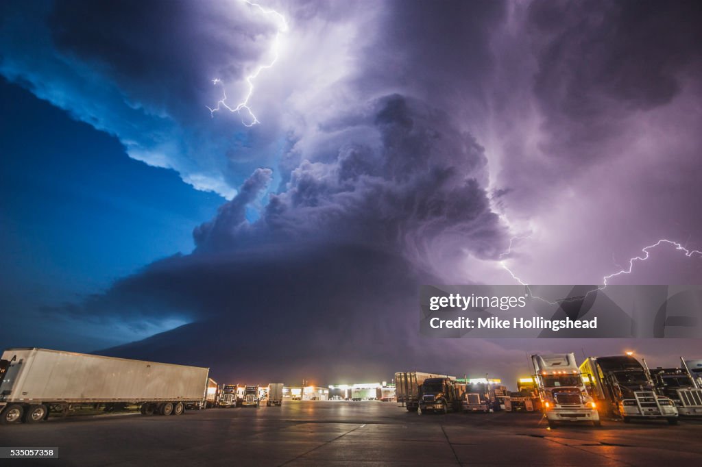 Truck Stop and Twilight Supercell