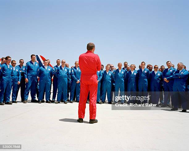 In the mid-day heat, Squadron Leader Spike Jepson, leader of the elite 'Red Arrows', Britain's prestigious Royal Air Force aerobatic team, informally...