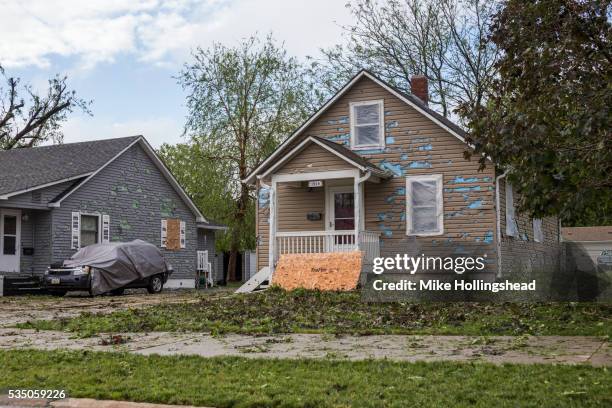 severe hail damage - hailstorm stock pictures, royalty-free photos & images