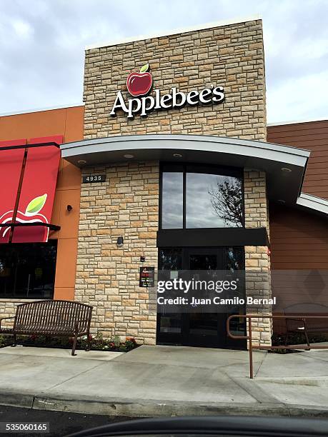 Retail sign. Applebee's restaurant in Lakewood, California.