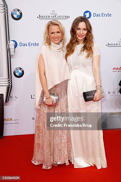 Nova Meierhenrich and Mina Tander during the Lola German Film Award 2016 on May 27, 2016 in Berlin, Germany.