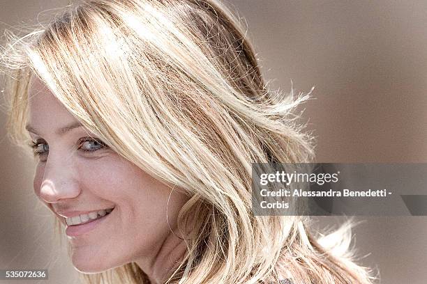 Actress Cameron Diaz attending the presentation of "Shrek The Third" in Rome.