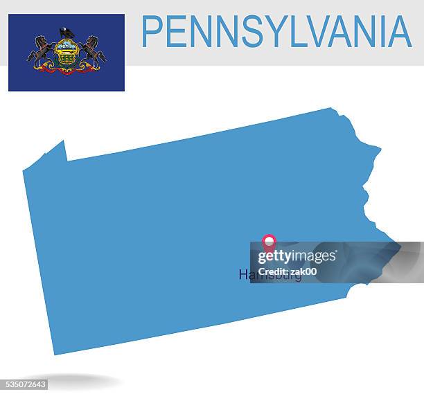 State Pa 107 Pennsylvania State Outline Stock Photos, High-Res Pictures, and ...