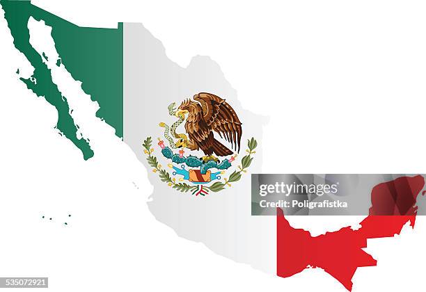 ilustraciones, imágenes clip art, dibujos animados e iconos de stock de diseño de bandera de mapa de méxico - bandera de mexico