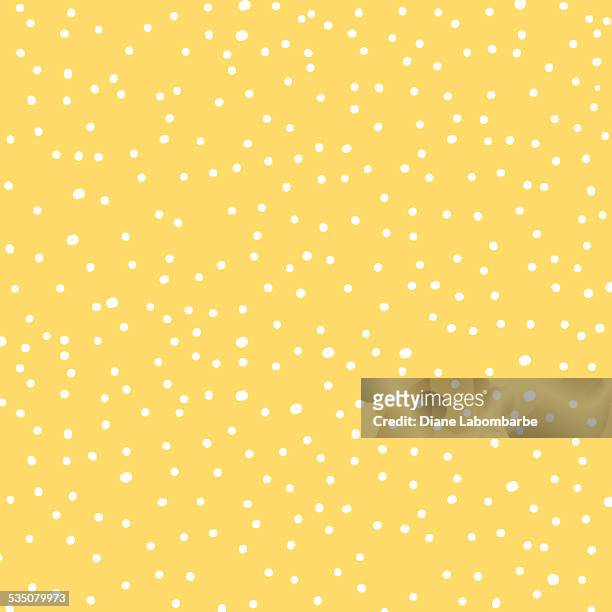 weiße polka-dots auf gelb - dot pattern stock-grafiken, -clipart, -cartoons und -symbole