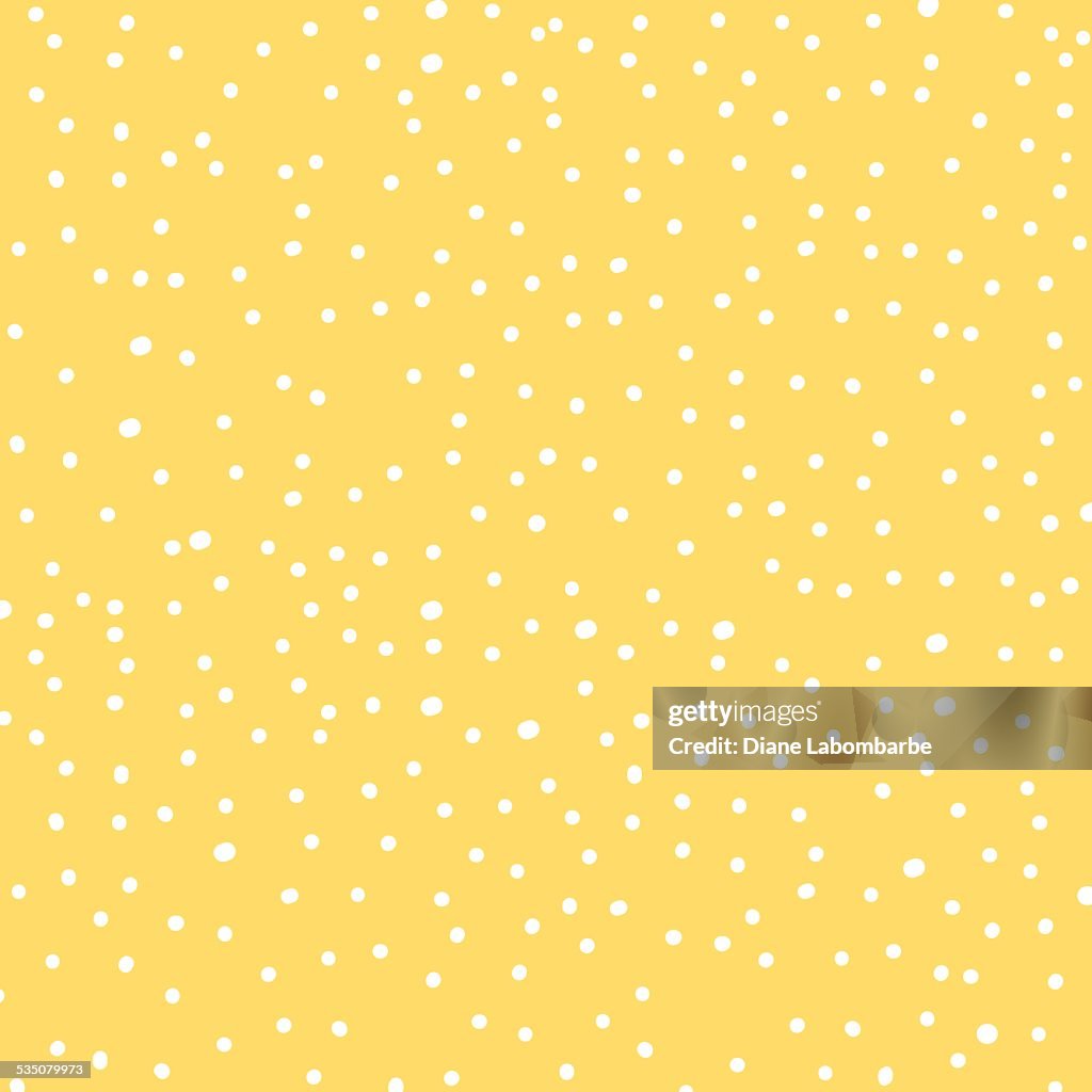 White Polka-Dots On Yellow