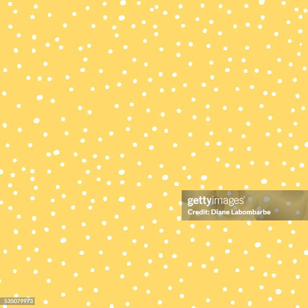 white polka-dots on yellow - yellow stock illustrations