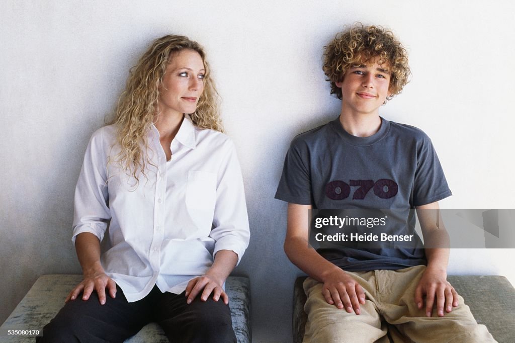 Mother looking at son