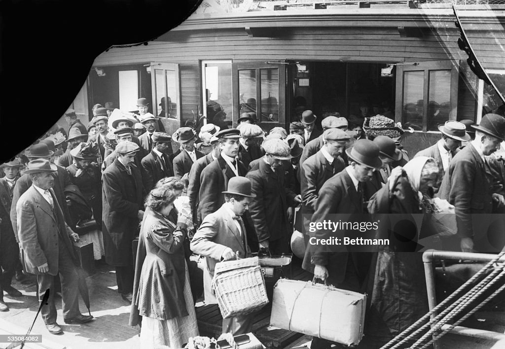 Immigrants Arriving at Ellis Island