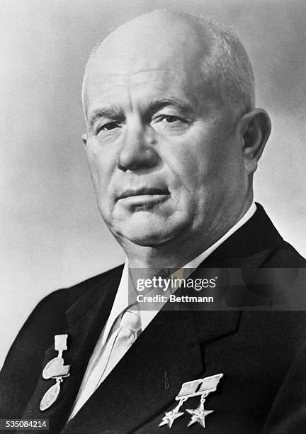 First secretary of the Communist Party of the Soviet Union and premier of the Soviet union Nikita Khrushchev.