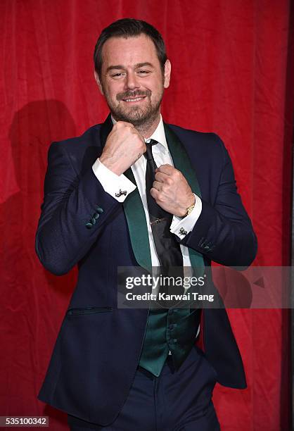 Danny Dyer arrives for the British Soap Awards 2016 at the Hackney Town Hall Assembly Rooms on May 28, 2016 in London, England.