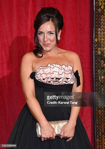 Carli Norris arrives for the British Soap Awards 2016 at the Hackney Town Hall Assembly Rooms on May 28, 2016 in London, England.