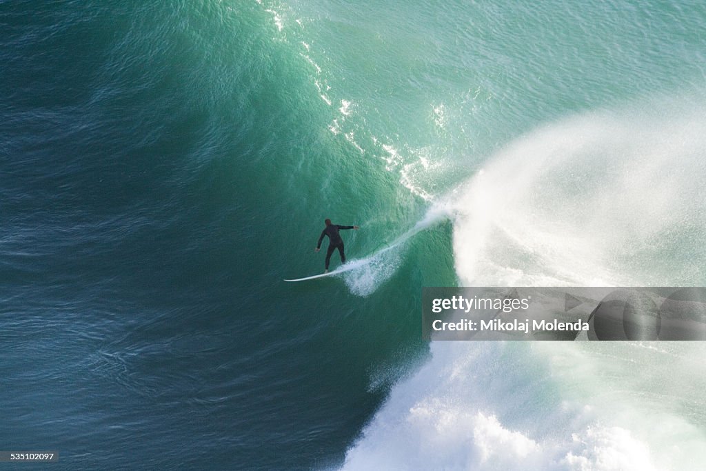 Surfing top view