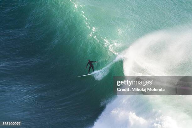 surfing top view - surfing wave stock pictures, royalty-free photos & images