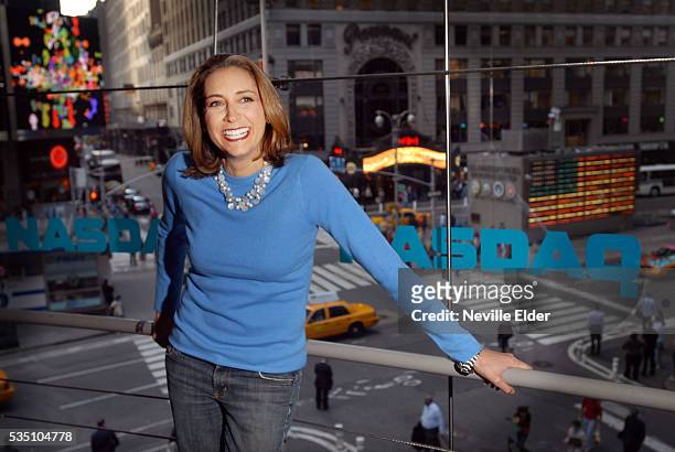 Karen Finerman in Times Square before she prepares for live taping of Fast Money at CNBC's NASDAQ studios Times Square, New York City. Personally...