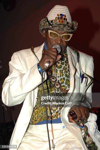 Comedian and singer Rudy Ray Moore performs at the Henry Fonda Theater in Hollywood, California.