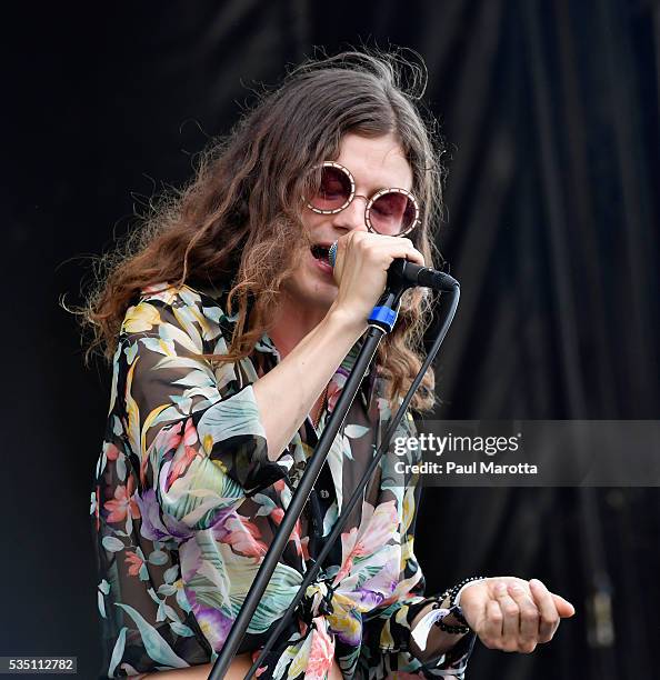 Garrett Borns of BORNS performs on Day 2 of the Boston Calling Festival on Government Center Plaza on May 28, 2016 in Boston, Massachusetts.